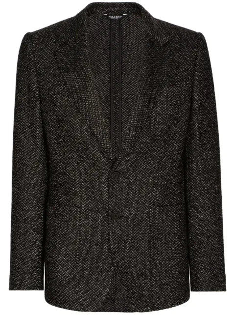 Dolce & Gabbana single-breasted bouclé blazer