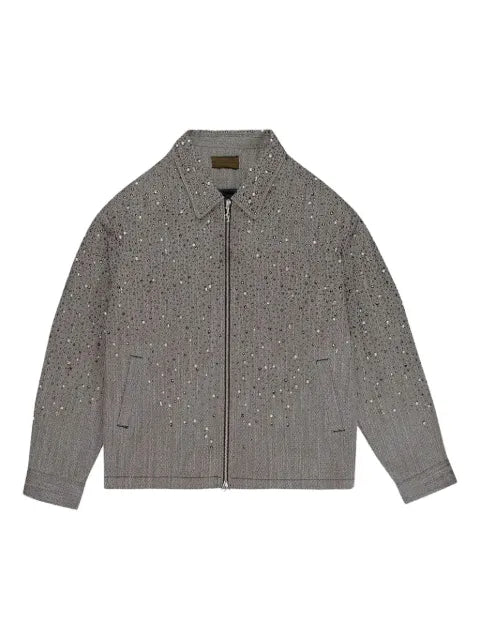 BIRTH OF ROYAL CHILD rhinestone zip-up jacket