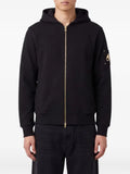 Moose Knuckles logo-plaque zip-up hoodie