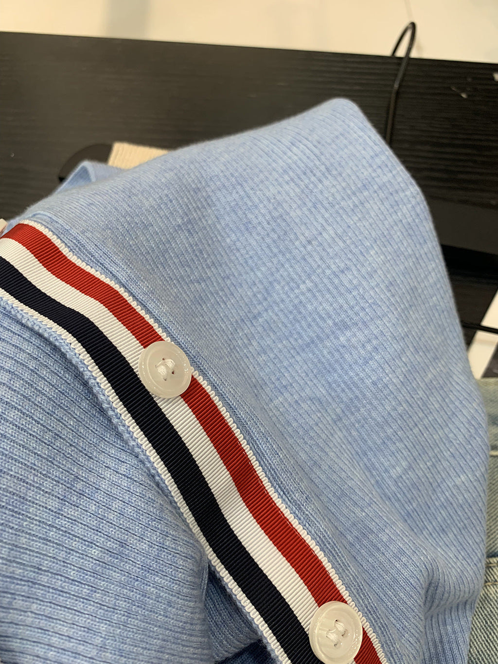 Thom Browne Women's Classic Four-Bar V-Neck Cardigan