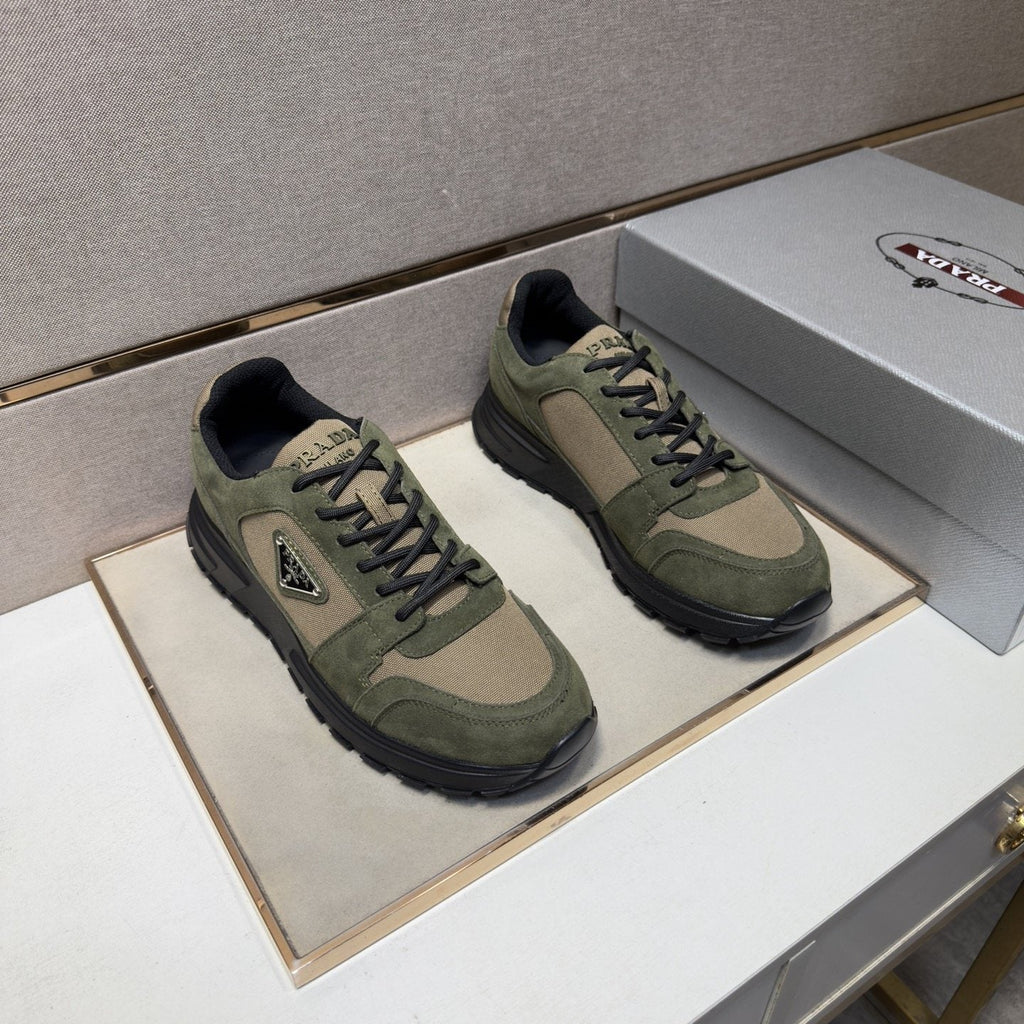Prada Men's Paneled Low-Top Sneakers